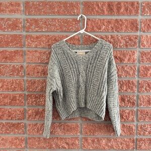 Lucky Brand V-Neck Cable Knit Sweater